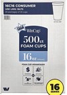 Wincup Foam Drink Cups  White  16 Oz  