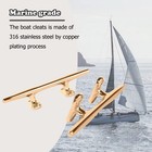 Brass Boat Cleat 4 Inch Brass Boat  Boat Dock Cleat open Base Boat Cleat moor   