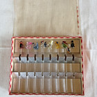 Mcm Blown Glass 8 Pc Set Swizzle Sticks Barware In Original Box