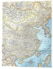     1964-11 November Vintage China Korea Taiwan National Geographic Map - A3