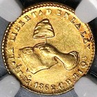 1862-mo Ngc Au 58 Mexico City Gold 1 2 Escudo Choice Republic Coin  25062103c 