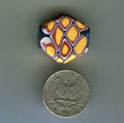 African Trade Beads Vintage Antique Venetian Old Glass Millefiori Tabular Bead