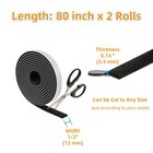 2 Rolls Black Felt Strips With Adhesive Backing 1 2 X 80 Inch