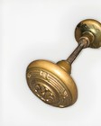 Antique Eastlake Victorian Ornate Brass Door Knob Spindle Set