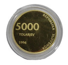 1996 Slovenia Gold Coin 5000 Tolarjev   Km  35 - Proof - Coa Box   Rare