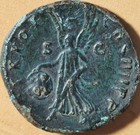 0104 - Roman Imperial Ae As Coin Of Trajan  Victory With Shield  Ad 100  