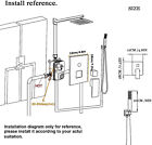 Shower Faucet Set W mixer Valve Kit Rainfall Shower Head Combo System Wall Mount