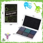 Ink Pad 7 Colors Office Stamp Ink Pad 3 8x2 6   Black