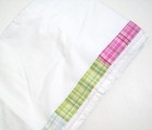 Pottery Barn Kids Toddler Laguna Plaid Baby Crib Bed Skirt Dust Ruffle New