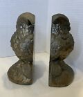 Vintage Brass Owl Bookends Goldtone    Mid Century Modern   Library