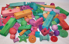 75  Bird Toy Parts Assortment Assorted Sm To Medium Parrots Colored Wood Parts 