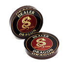 Dragon 2  Dealer Button Texas Hold em - Acrylic - Gold Dragon Design