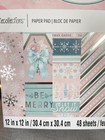 Recollections Silent Night  12 x12  Paper Pad 48 Sheets Pastel Pink Blue Silver