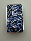 Colorized Australia  999 1 Oz Perth Mint Silver Lunar Year Of The Snake Bar