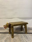 Hand Carved Wooden Tiger Bench  Hand Painted Stool  Jungle Theme Kids Furniture