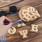 Double Layer Wooden Greek Letters 2 Inch Unfinished Wood Greek Alphabets Lett