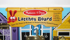 Melissa   Doug Latches Wood Puzzle Board Activity Toy Animal Colors Shapes New