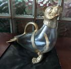 Antique 19th Century Victorian Alexander Crichton Glass Walrus Wine Claret  