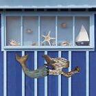 Wooden Mermaid Wall Decor Beach Art Hanging Mermaid Plaque Sign Nautical Decor