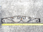 Vintage Metal Rod Scroll 22  Fence Gate Mailbox Topper