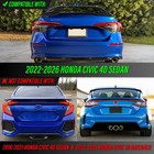 Clear Lens Rear Bumper Reflector L r Set For 22-26 Honda Civic Fe Sedan 11th Gen