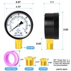 1 4 Npt 060psi 2 Inch Dial Face Well Pump Pressure Gauge Lower Mount Test