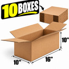 10 Boxes 16x10x10 32ect Corrugated Shipping Boxes   Cardboard Packing Cartons