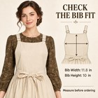 Apron For Women With Pockets Cotton Linen Metal Clip Adjust Kitchen Cooking B   