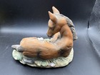 Vintage 1982 Homco Masterpiece Porcelain Horse Foal Figurine Mizuno Signed