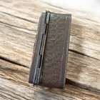 Vintage Brass Mosiac Inlaid Stone Trinket Boxes Rectangle Hinged