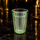 Vintage Russian Faceted Glasses Set Of 4 Green Granenyi Stakan 8 5 Oz Ussr Style