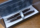 Vtg Parker Pen   Mechanical Pencil Gift Collection Mocha Barrel Black Ink New 