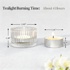 Round Clear Votive Candle Holders Set Of 12  Purple Wedding Centerpiece Table   
