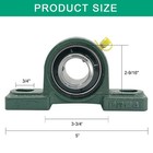 Pillow Block Bearing 3 4 Inch Bore Mounted Self Aligning Chrome Steel 4pcs