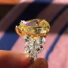 Women Elegant 925 Silver Filled Wedding Engagement Ring Jewelry Cz Ring Sz 6-10