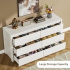    garveehome 6 Drawer Dresser For Bedroom  Freestanding Wooden Bedside Chest For