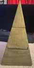 Japanese Pyramid Stacking Decorative Box With Gold Calligraphy Cultural Decor