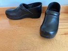 Dansko Women s Professional Slip-on Clogs Black Leather Size 40 9