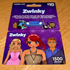 3- 2008 Vintage Zwinky Zbucks -  All Plastic - Gift Card   Hanger   no Value 