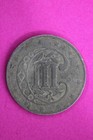 High Grade 1858 Trime 3 Three Cent Silver Dime Bent Semi Key Date Coin 127