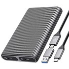 Dual M 2 Nvme   Sata Ssd Enclosure External Hard Drive Case Usb 3 1 Gen2 10 Gbps