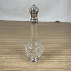 Vintage Antique Dutch Hinged Cut Glass Perfume Bottle Sterling 1850-1900 4 5   