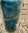 Vintage Original Coors Light Silver Bullet Etched Glass Beer Pitcher  Excellent 