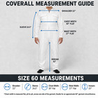 4x Brand New White Cotton Work Coverall Zip Front Multi-pocket Sleeve Size 60