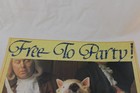 Vintage 1987 Bud Light Beer Spuds Mackenzie Declares Free To Party  Poster