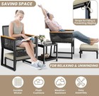 5-piece Outdoor Conversation Set Wicker Rattan Patio Furniture Set W armchairs