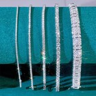 3 3 5 4 5mm Real Moissanite Bracelet S925 Sterling Silver Luxury Jewelry