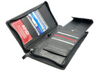 Rfid Blocking Leather Travel Wallet Passport Air Ticket Organizer