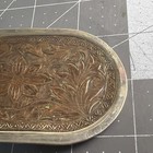 Vintage Nickel Plated Hand Made Beautiful Intricate Floral Pattern Belt Buckle