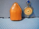 Hoffritz  new York  Made Germany Vintage 2-sided Map Measure Leather Case Works